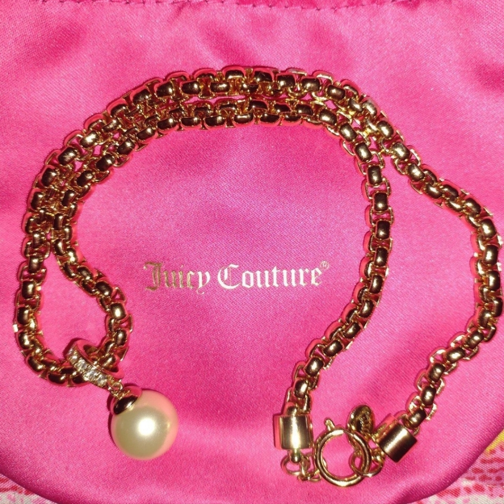 Juicy Couture chain with pearl pendant
